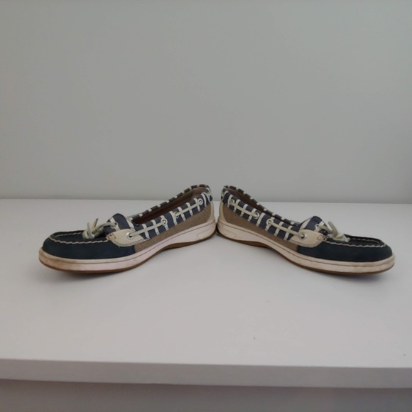 Womens 7 Sperry‎ Top Sider boat shoes gray white - Picture 4 of 6